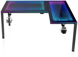 Eureka Ergonomic RGB LED Light 60-Inch L Shaped Gaming Desk: El Mejor RGB