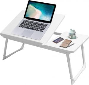 Hoflera Laptop Bed Table with Foldable Legs & Cup Slot